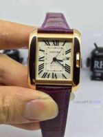 Replica Swiss Cartier Tank Watch Gold Case